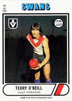 1976 Scanlens VFL #59 Terry O'Neill Front